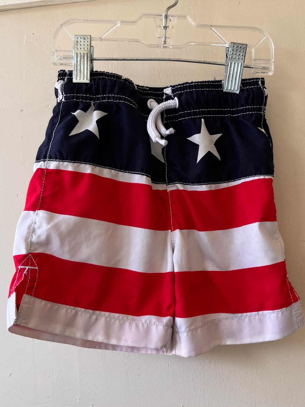 Place Kids Red White and Blue Star Stripe Swim Shorts